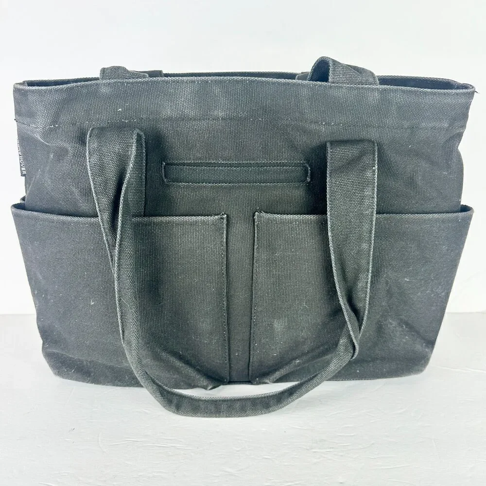 Dagne Dover Vida Organic Cotton Tote Laptop Bag Black